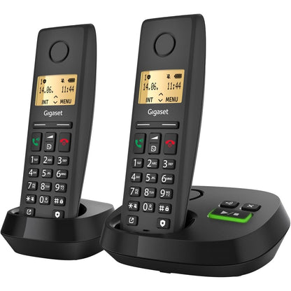 276471 - GIGASET Pure 220A Duo, 2 Telefona DECT pa Tel, Sekretari Telefoni, Buton Bllokimi Thirrjesh, Funksion Pa Duar, 80 Kontakte, E Zezë Antracit