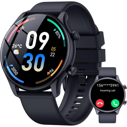 268308 - VAMOUT Orë Inteligjente 1.39", Bluetooth, IP68, 120 Mënyra Sportive, Monitor Rrahjeve Zemre, Pedometër, Pajtueshme me Android/iOS, E Zezë