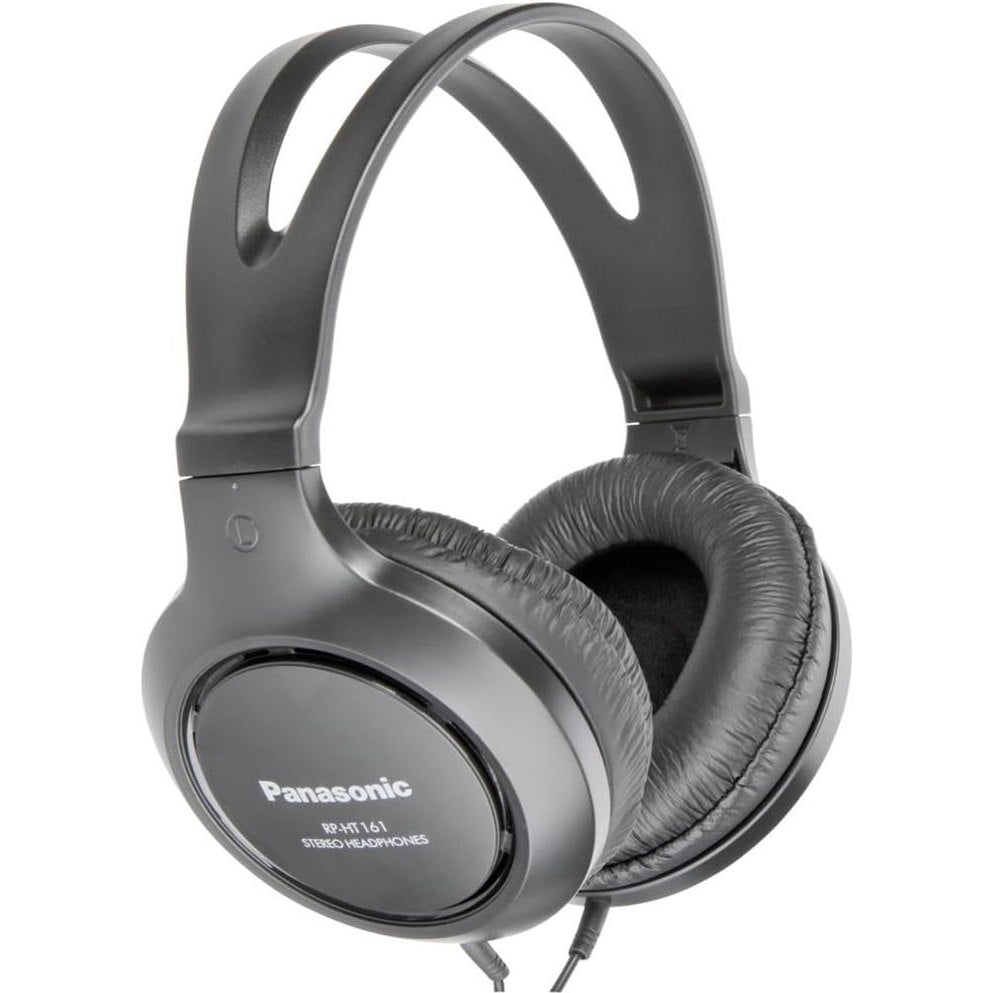 269011 - PANASONIC Kufje HiFi RP-HT161E-K - kabllo 2 m, 10-27,000 Hz, altoparlantë 30 mm, të zeza