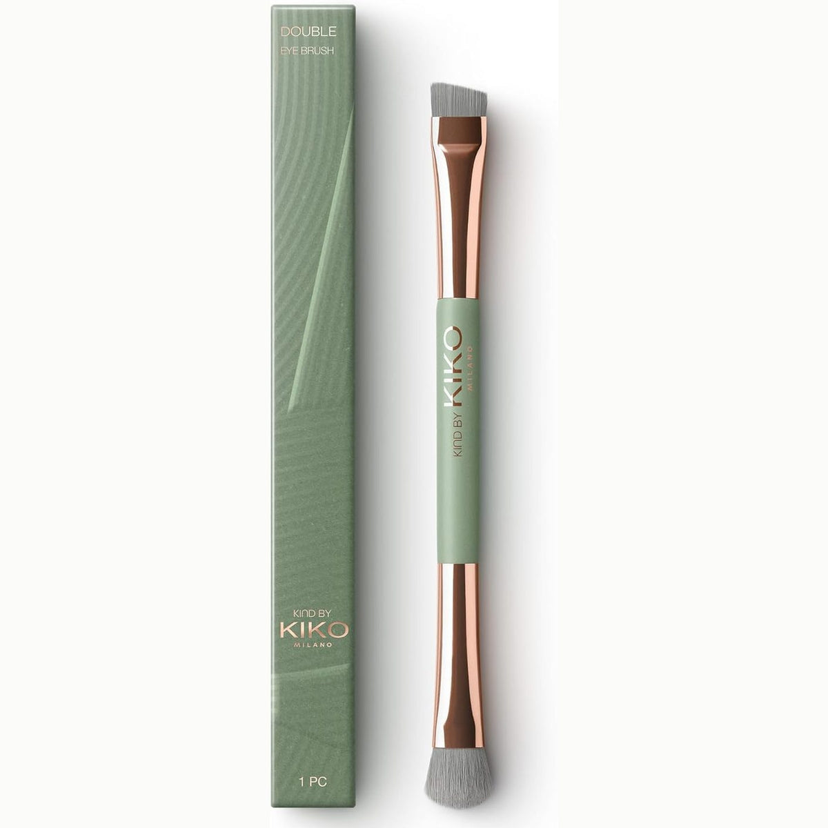 317780 - KIKO Milano Kind by KIKO Double Eye Brush 01, Furçë e dyfishtë për hijen e syve