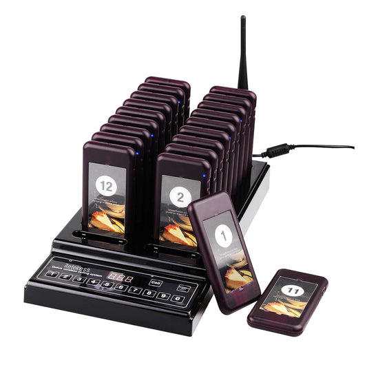 272779 - Retekess Sistemi TD174 Pager, sistem thirrjeje për restorante, rreze 300m, 3 mënyra thirrjeje, tregues baterie