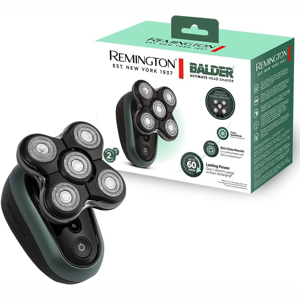 271156 - REMINGTON Brisku për Meshkuj me Kokë Tullace, Funksion Turbo Boost, 5 Koka Rroje, I papërshkueshëm nga uji, XR1600