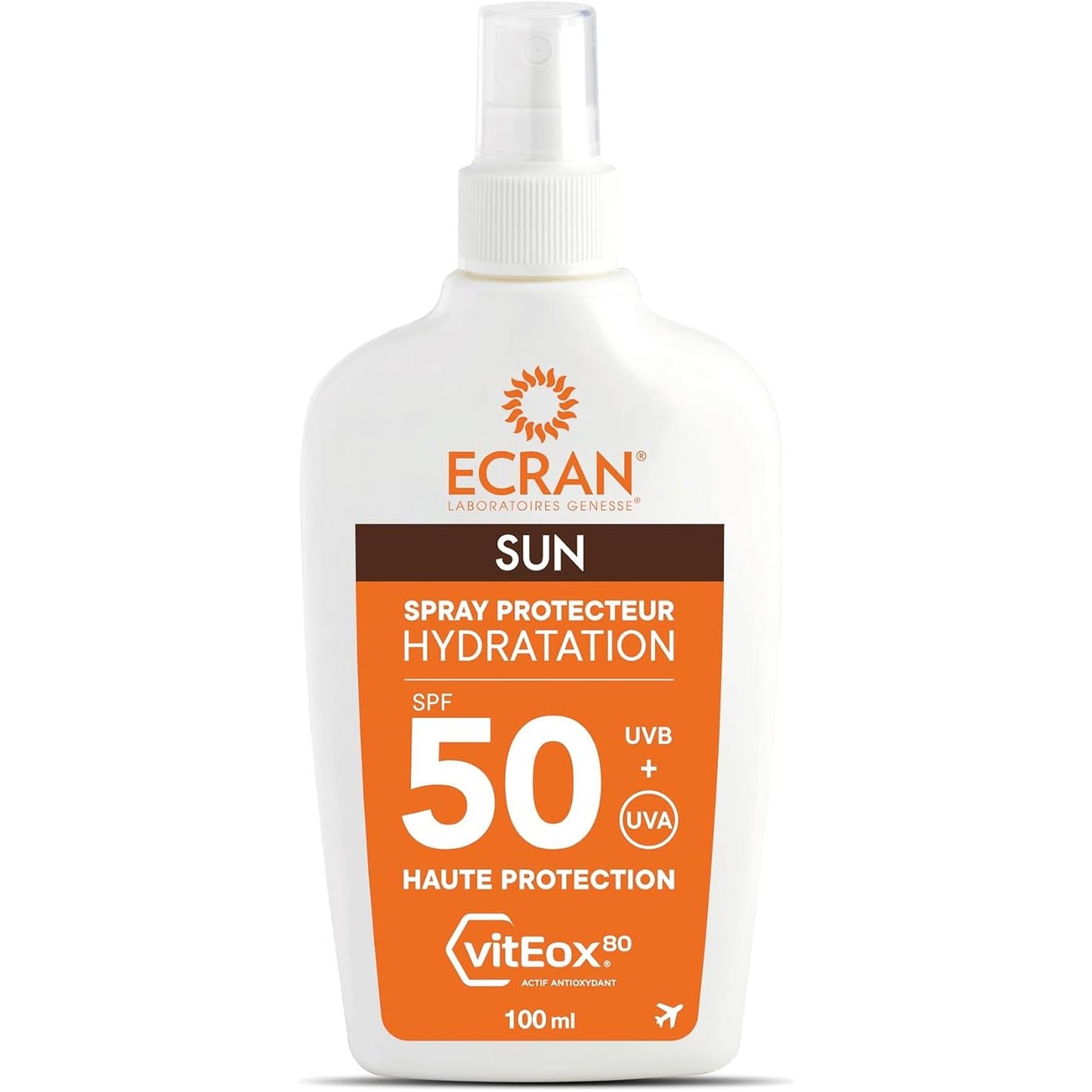 318814 - ECRAN® Sprej Hidratues Mbrojtës, SPF 50, Madhësi udhëtimi, Teknologjia vitEox80, Vitamina E