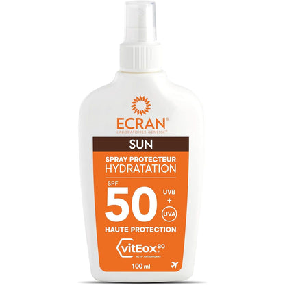 318816 - ECRAN® Sprej Hidratues Mbrojtës, SPF 50, Madhësi udhëtimi, Teknologjia vitEox80, Vitamina E