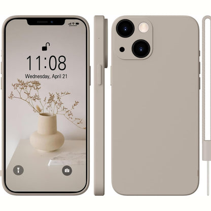 274449 - WXX Mbulesë silikoni për iPhone 13, Mbrojtëse e hollë me mikrofibër, Mbrojtje e plotë nga gërvishtjet, Mbulesë për iPhone 13 6.1'' 2021 Gri Titaniumi
