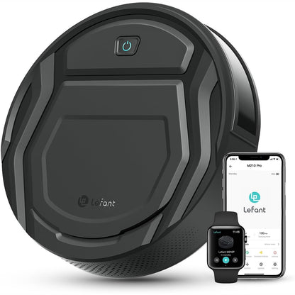 157012 - LEFANT - Fshesë Robote me Korrent 2200Pa, Ultra e Hollë 7.6cm, Veti-Karikuese, Wi-Fi/Aplikacion/Alexa, Kufi Kohor 120 minuta, 6 Mënyra të Pastrimit, i Pershtatshëm për Qime Kafshësh Shtëpiake dhe Dysheme të Forta - Modeli M210-Pro