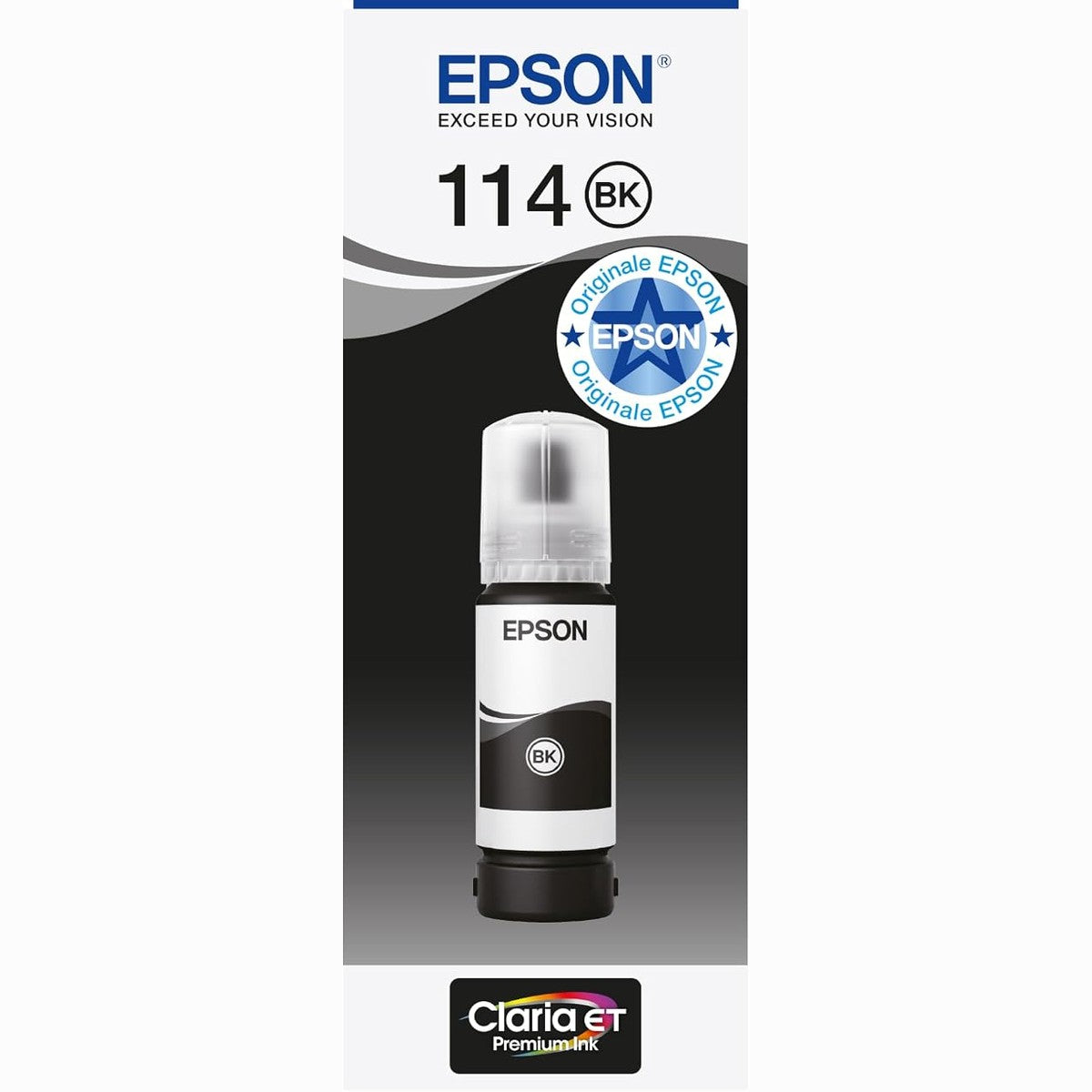 320277 - EPSON Shishe boje EcoTank 114, E zezë, Rendiment deri në 6,700 faqe, Pajtueshme me ET-8500/ET-8550