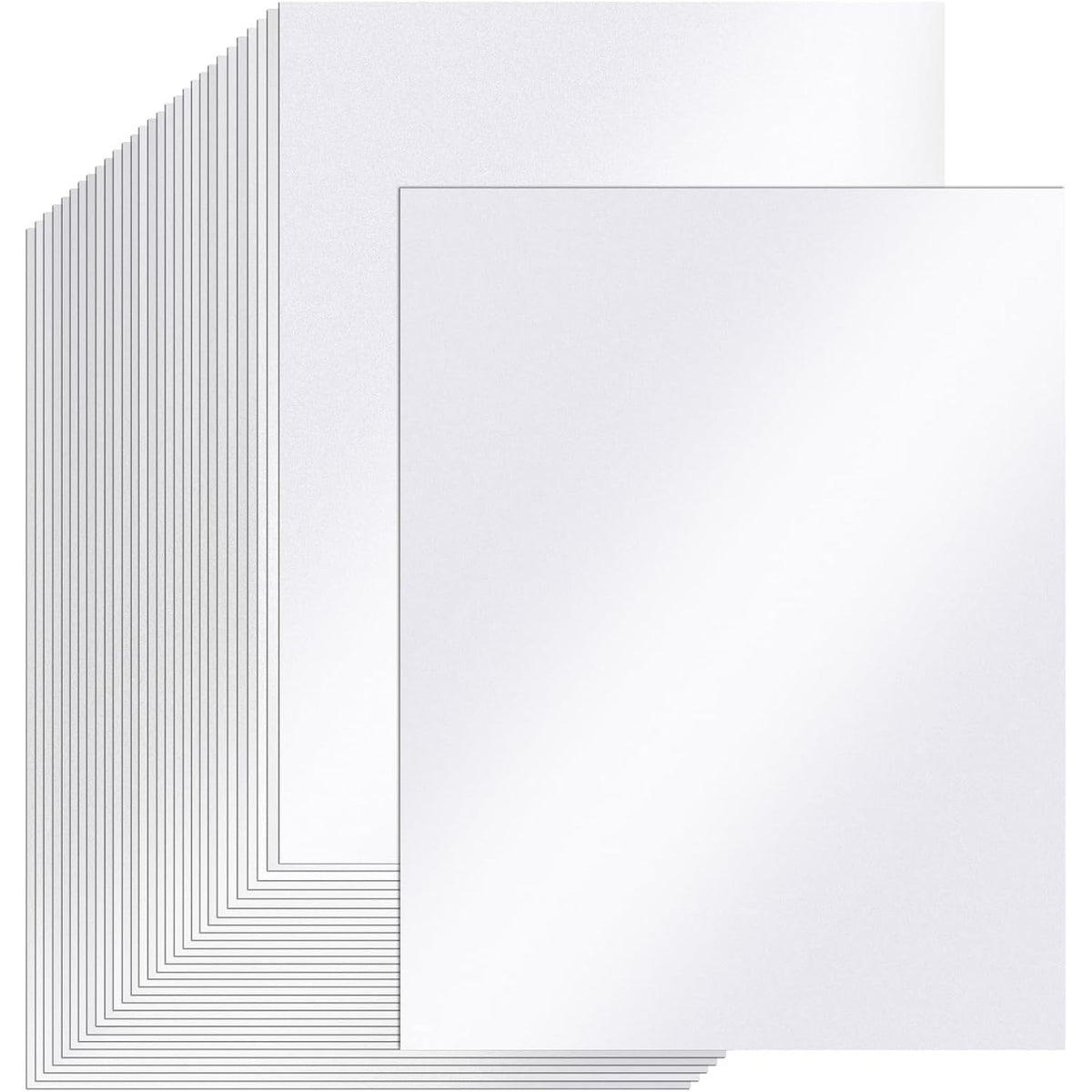 296294 - 30 fletë kartoni të bardhë me shkëlqim A4 250g/m², letër e trashë për printim në punime artizanale, karton fotografik (210x297mm)