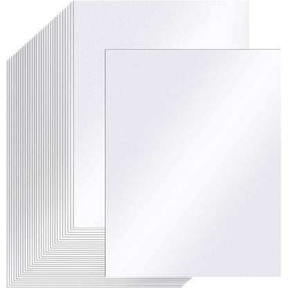 296294 - 30 fletë kartoni të bardhë me shkëlqim A4 250g/m², letër e trashë për printim në punime artizanale, karton fotografik (210x297mm)