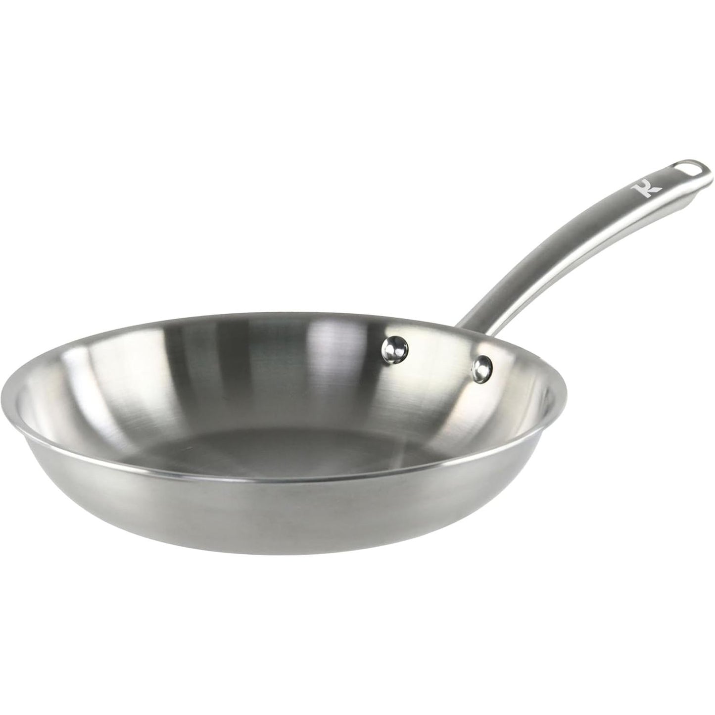222251 - KAMBERG Tigan trefish prej çeliku inox 24cm, Pa PFAS, I përshtatshëm për të gjitha sobat, përfshirë induksionin dhe furrën, 0008271, Gri