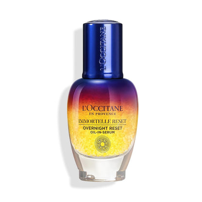 315924 - L'OCCITANE Serum me vaj për rikthimin e natës Immortelle Reset, 30 ml, anti-plakje, hidratues dhe qetësues, prodhuar në Francë