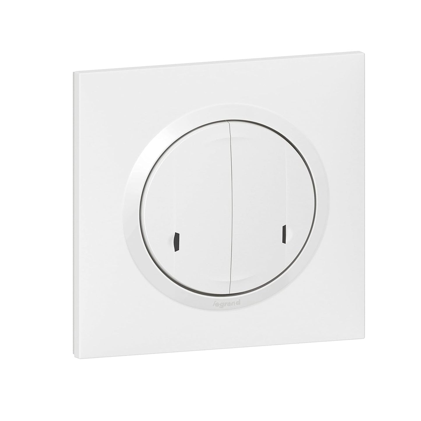 164356 - LEGRAND Dooxie Ndërprerës 2x250W, Kompatibël me të gjitha sistemet e karikimit, LED 5W-125W - Komplet Dooxie me Netatmo (Montim, Mbështetëse, Mbulesë dhe Pllakë) - Ngjyra e Bardhë
