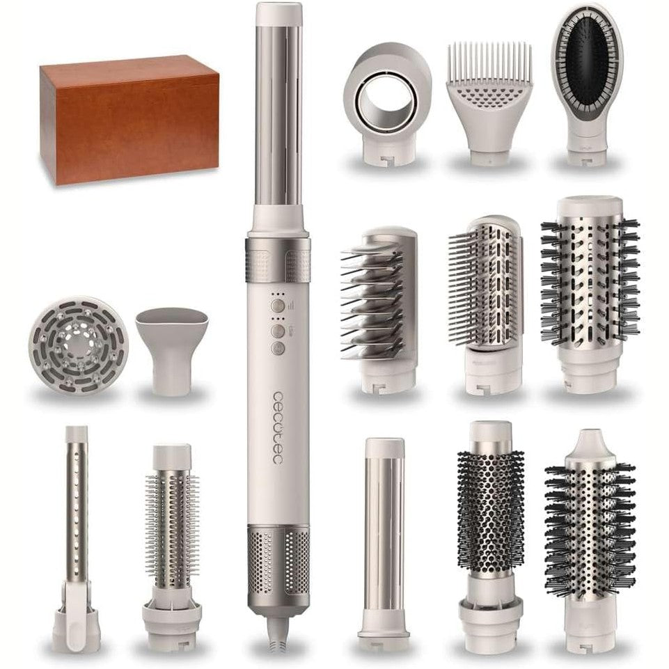 315146 - urçë për tharëse flokësh me 14 koka, Teknologji Coanda CeramicCare 14in1 AirGlisse Champagne, 1400W, Motor dixhital, Eliminues i fërkimeve, 3 cilësime temperature