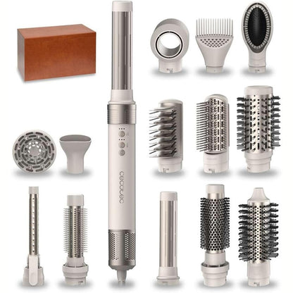 315146 - urçë për tharëse flokësh me 14 koka, Teknologji Coanda CeramicCare 14in1 AirGlisse Champagne, 1400W, Motor dixhital, Eliminues i fërkimeve, 3 cilësime temperature