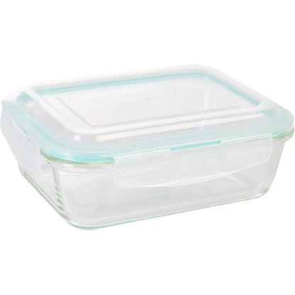 216412 - WENCO Kuti qelqi për ruajtjen e ushqimit, 1500 ml, enë qelqi borosilikat, kundër rrjedhjeve, mbyllje me klik, vulë silikoni, e sigurt për furrë deri në 280°C, frigorifer deri në -20°C