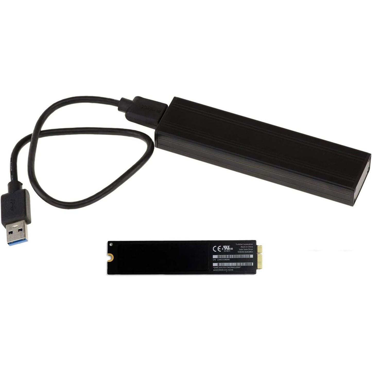268325 - KALEA-INFORMATIQUE Kuti SSD për Mac Air 2010 2011 në USB3 (USB 3.0 5G) për SSD Mac me 6+12 Pin (MC505 MC506 MC965 MC968)