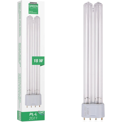 252991 - WAGNER Llambë zëvendësuese Green UVC 2G11 PL-L për filtrin e pellgut, 36 vat