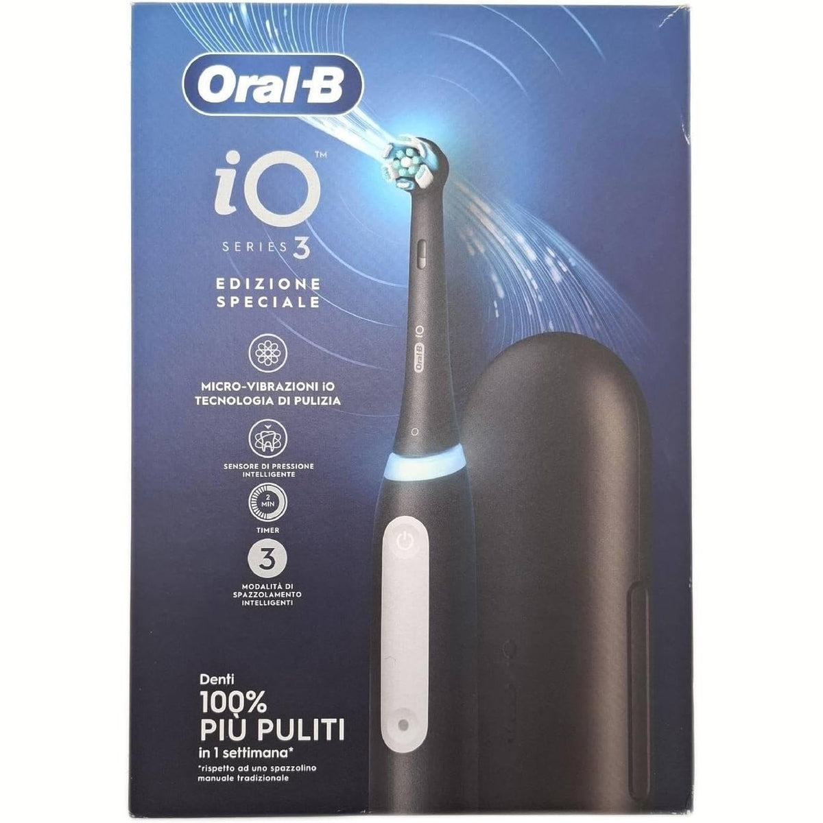 335802 - ORAL-B Furçë dhëmbësh elektrike e rikarikueshme iO 3N, Ngjyra e zezë, 1 kokë zëvendësuese, 1 pastë dhëmbësh Pro-Repair 75ml