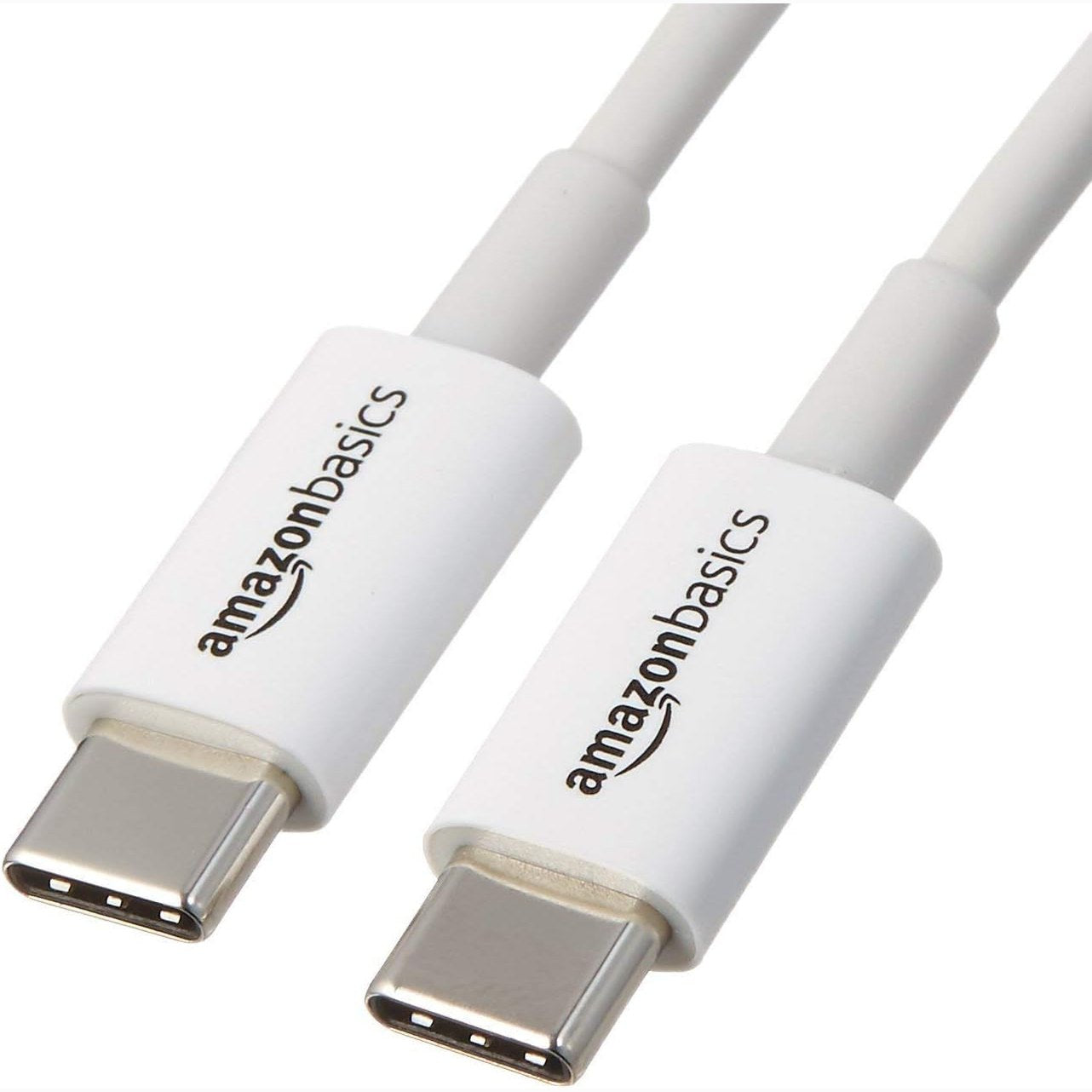 269515 - AMAZON BASICS Kabllo karikimi të shpejtë USB-C në USB-C, shpejtësi 480 Mbps, i çertifikuar USB-IF, për Apple iPhone 16/15, iPad, MacBook, Samsung Galaxy, tableta, laptopë, 1.8 m, i bardhë