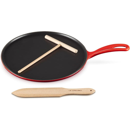 255038 - LE CREUSET Tigan i Vogël i Rrumbullakët për Krep prej Gize të Vitrifikuar, Diametri 27 cm, Qershi, 20136270600460