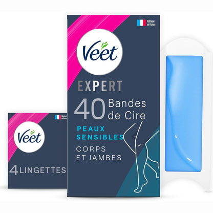 322029 - Veet EXPERT - 40 Shirita Depilimi me Dyll të Ftohtë për Trup dhe Këmbë - Lëkurë e Ndjeshme