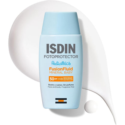 311591 - ISDIN Fotoprotección Fusion Fluid Mineral Baby Pediatrics, SPF50, 50ml, krem kundër diellit pa filtra kimikë, 100% mineral