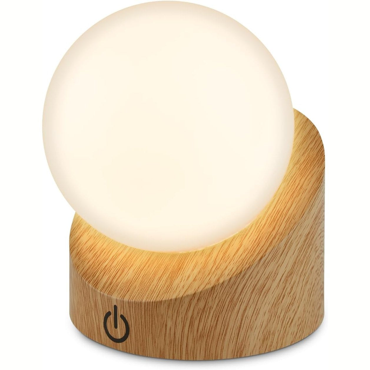 253177 - BRILONER - Llambë Mini LED Pa Tel Tavoline, IP54, Kontroll me Prekje, Errësim Hap pas Hapi, Bateri dhe Burim Drite i Ndërrueshëm, 10 x 8 x 9 cm, Dru