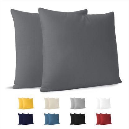 264039 - Dreamzie Mbulesë jastëku 30x30 (Set prej 2 copësh) - 100% Pambuk Xhersi 150 g/m² - Antracit - Për jastëkë 30x30 cm - Rezistent dhe Hipoalergjik