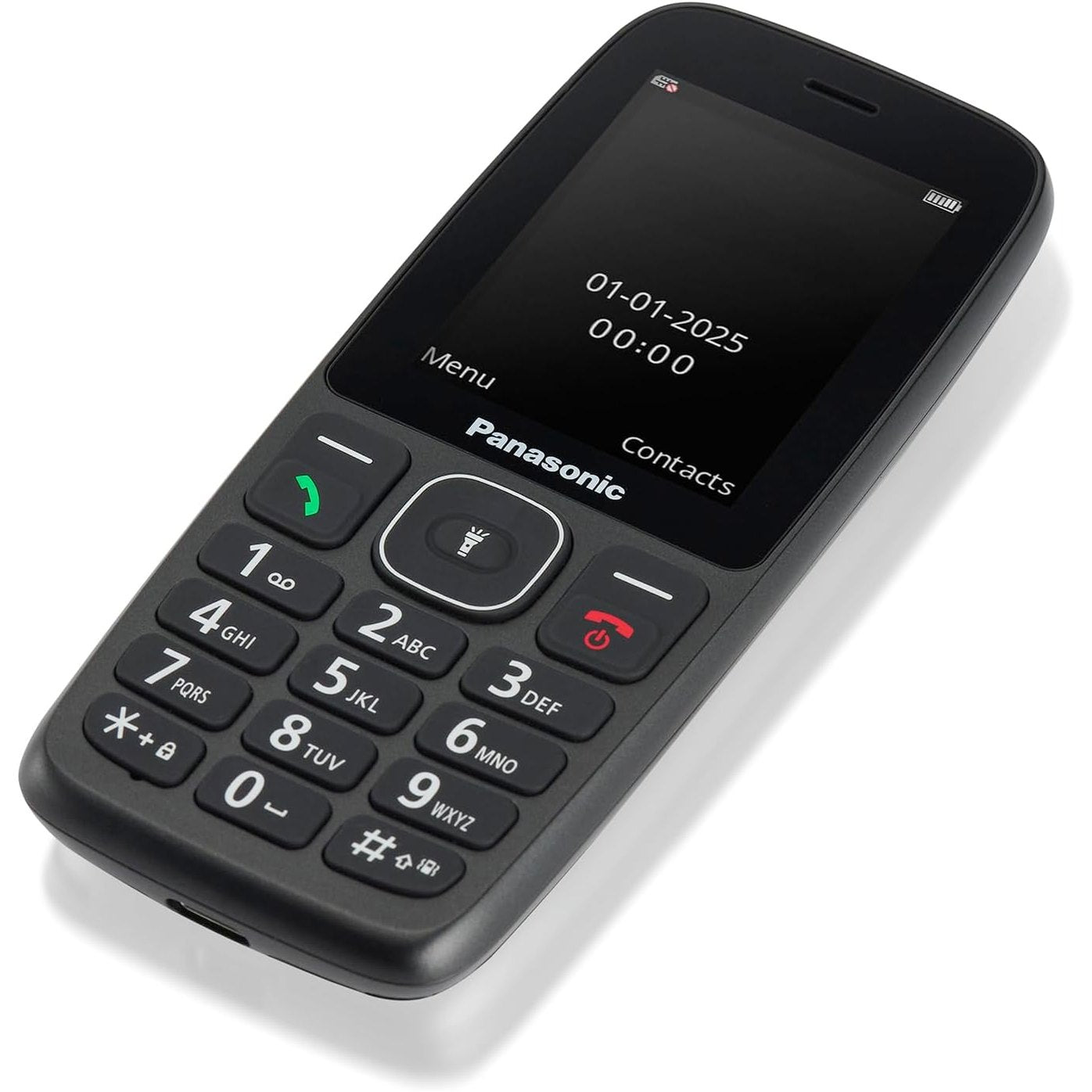 292690 - PANASONIC KX-TF400EXB Telefon 4G, VoLTE, 280 orë në gatishmëri, Ngarkim USB-C, Ekran 2.4 inç, Bluetooth, IP44