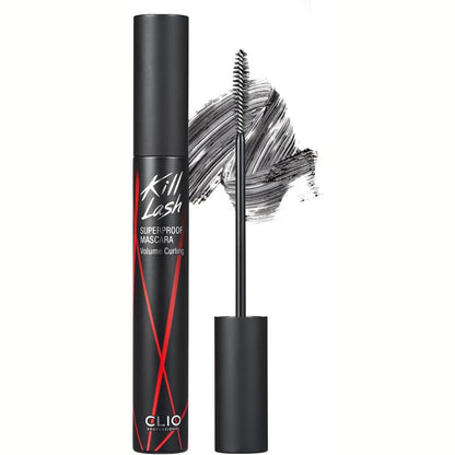 271656 - CLIO Maskara Kill Lash Superproof, 02 Volume Curling, Qëndrueshme, e Ujitshme, Rezistent ndaj Njollave, e Zezë
