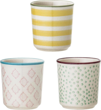 263023 - BLOOMINGVILLE | Set Gotash Vezësh të Ngushëllueshme Patrizia | Pasteltone në Rozë, Jeshile dhe të Verdhë | Seti i 3-të i Qeramikës