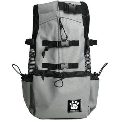 213273 - Çantë për qen 1-25 kg me lidhëse, shpinë e ventiluar për qen të vegjël dhe të mesëm, transportuese e përditshme për qenushët për shëtitje
