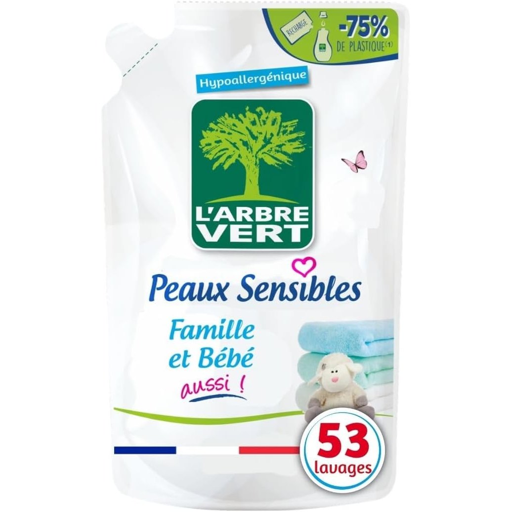 319190 - L'ARBRE VERT Zbutës rrobash i koncentruar, 800 ml, hipoalergjik, 53 larje