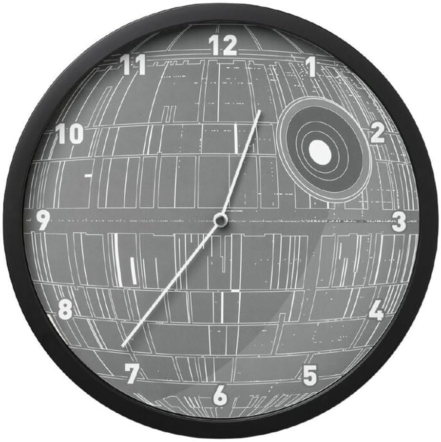 227901 - Orë Muri me Yllin e Vdekjes që Ndriçon në Errësirë, dekorim ndriçimi i licencuar nga Star Wars, përfshin ngjitëse muri, funksionon me bateri, e zezë