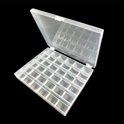 248942 - KUTI BOBINE 36 VENDESH, ORGANIZUES TRANSPARENT BOSH ME FIJE QËNDISJEJE, KUTI QEPJEJE, KOMPLET UDHËTIMI PËR TË RRIJTUR, RUJTJE BOBINE PAMBUKU, MBRITËRINË E BASHKUAR, PA BOBINA PËR MAKINË QEPËSE (TRANSPARENTE)