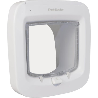 217268 - PETSAFE Kapak për mace me mikroçip, Qasje selektive, Parandalon hyrjen e të huajve, Instalim i lehtë, për mace deri në 7 kg, e bardhë