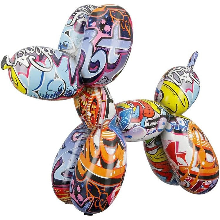 292491 - Statujë Dekorative Kazablanca, Qen me Tullumbace, lartësia 25 cm, art dhe dekorim modern nga rrëshira