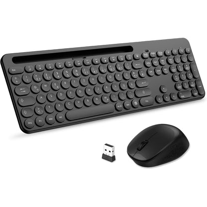 268502 - LEADSAIL Sete Tastierash dhe Mausi, Maus dhe Tastierë Ergonomike Pa Tel, QWERTZ, Buton i Heshtur Klikimi