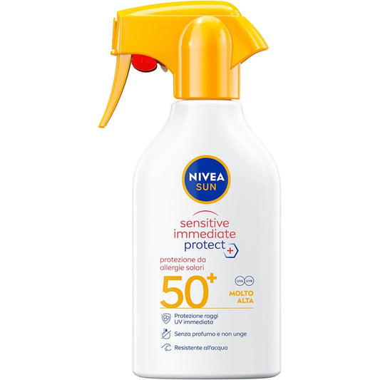 336542 - NIVEA SUN Sensitive Instant Protect Sun Spray SPF 50+ 250 ml, Krem dielli 50 spraj, Mbrojtje nga dielli 50+ me Aloe Vera