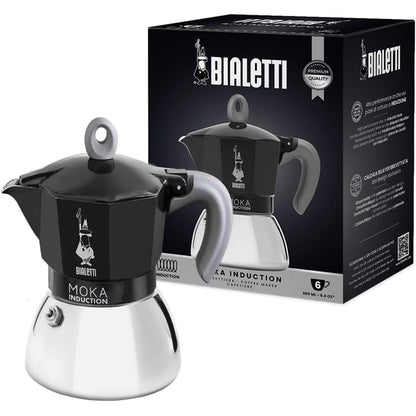 245419 - BIALETTI Tenxhere Moka me Induksion, 6 gota Espresso (280 ml), e zezë