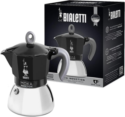 226479 - BIALETTI Moka Induction, Tenxhere Moka, për 6 gota Espresso (270ml), e zezë