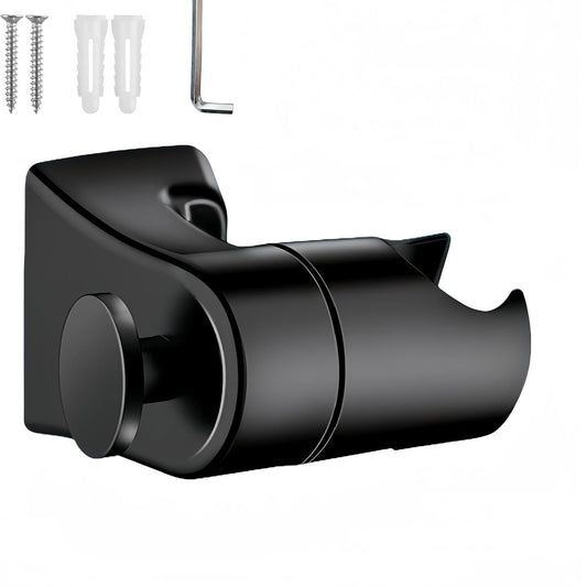 165322 - HJYDGJ Mbajtëse Dushi 360°, Me Aksesorë Montimi, Mbajtëse Koke Dushi e Rregullueshme, E Përmirësuar - Ngjyra e Zezë