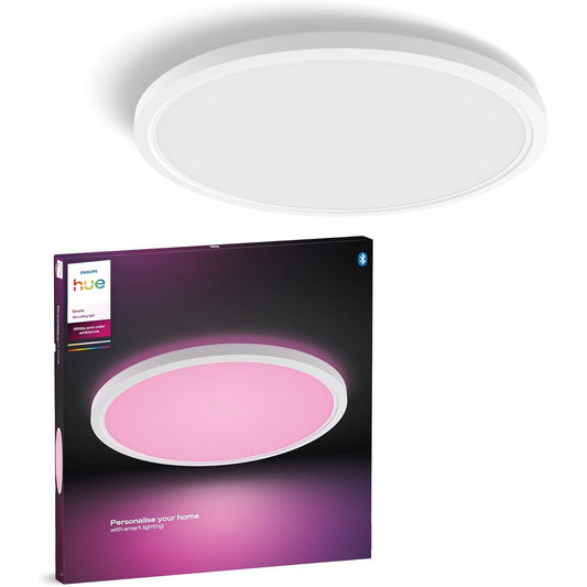 239268 - PHILIPS HUE Dritë Paneli LED Smart Devote, e bardhë dhe me ngjyra, e rrumbullakët 43 cm, 23 W, 2900 lumen, kornizë e bardhë