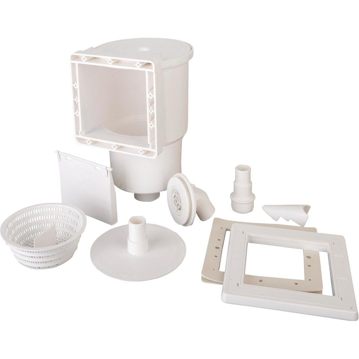 312769 - Gre AR100 - Skimmer për pastrim dhe filtrim Pishinash standard + Valvul Kthimi, 27 X 22 X 35 cm, e bardhë