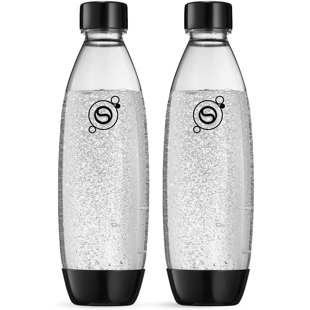 228770 - FUSE Shishe plastike 0.8L pa BPA, e zezë, e përshtatshme për lavastovilje, e pajtueshme me DUO, E-DUO, Terra, pako me 2 copë