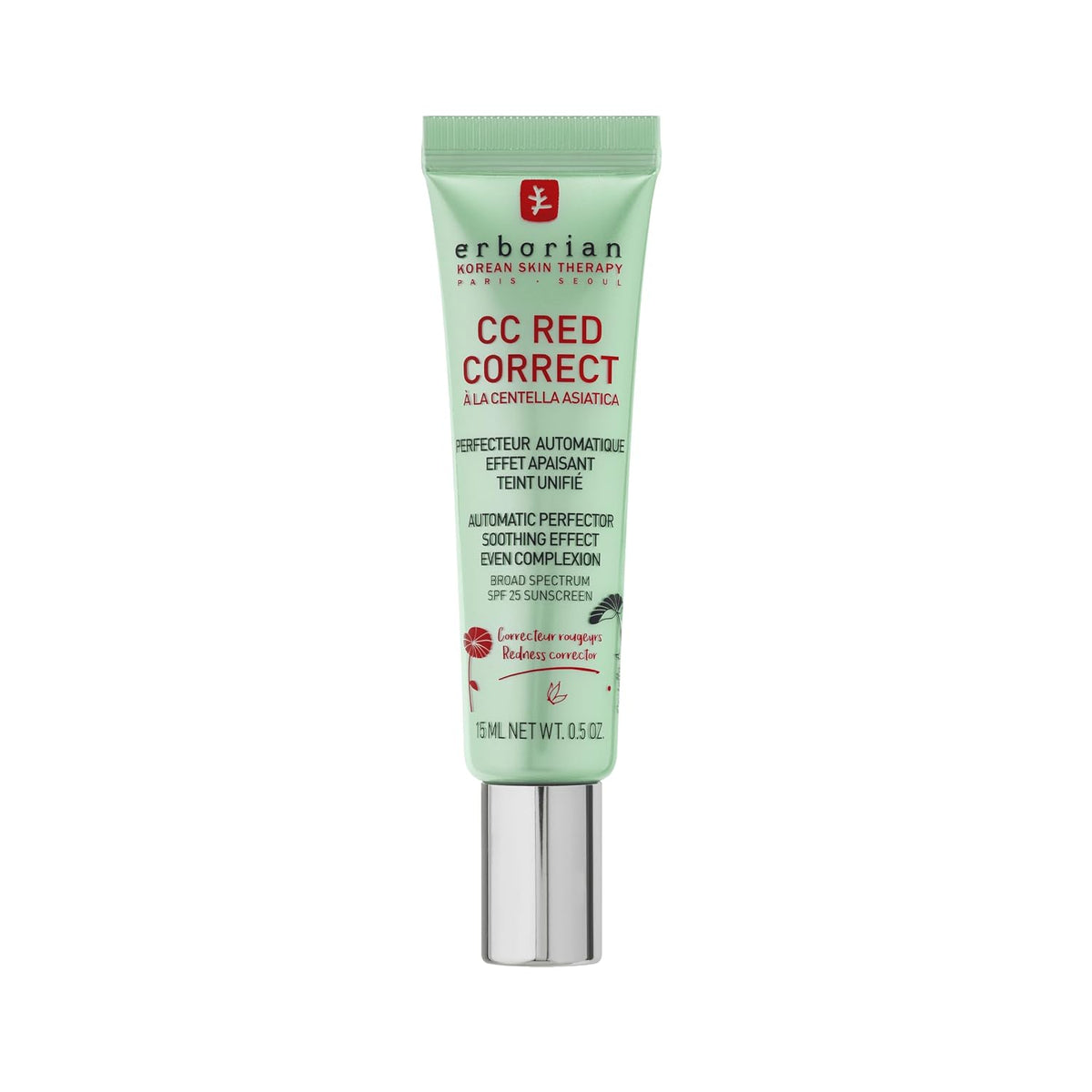 311571 - ERBORIAN - Krem me Ngjyrë CC Red Correct Anti-Redness, 15ml, SPF 25, Trajtim kozmetik korean