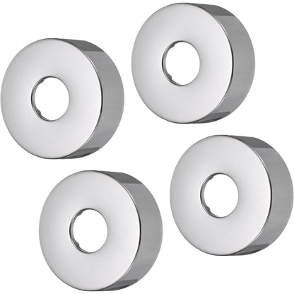 335303 - Flanxhë krahu dushi, 4 copë, 60mm/2.4" OD, Pllakë mbuluese hidraulike çeliku inox, për tub uji 21mm/0.8", ngjyrë argjendi