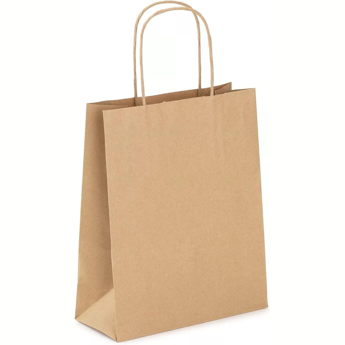 296099 - Viquel Çantë e Vogël Kraft 18x8x22cm, Pako me 50 qese, Kafe