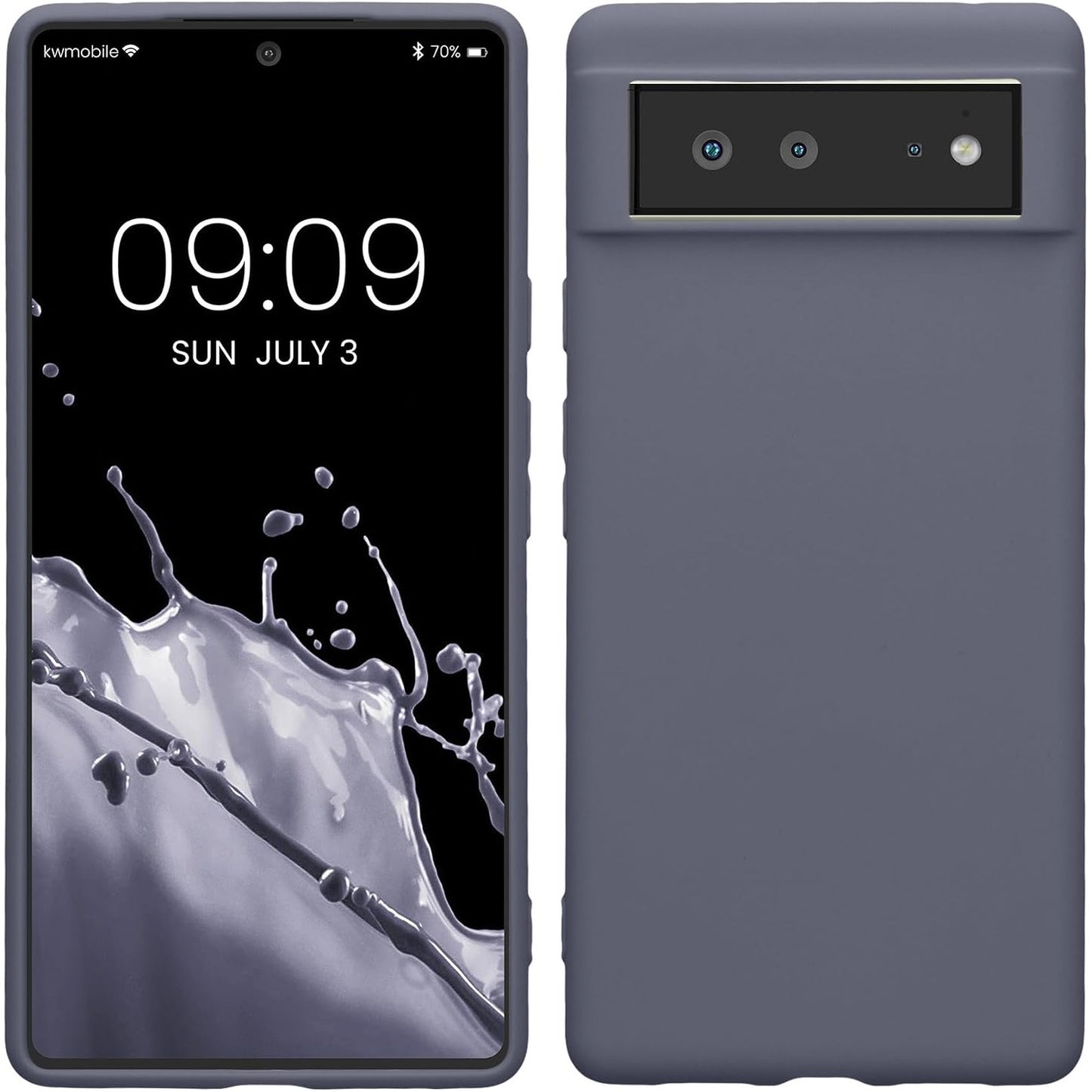277278 - kwmobile Mbrojtëse për Google Pixel 6, TPU dhe silikoni, Blu gri