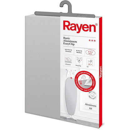 270111 - Rayen | Mbulesë Universale për Tavolinë Hekurosjeje | Mbulesë Hekurosjeje EasyClip Fit | 2 shtresa: Shkumë dhe Pëlhurë 100% Pambuku | Cilësi Alumini | Gama Bazë | Madhësia: 115 x 38 cm | Gri